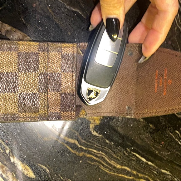 Epic authentic LOUIS Vuitton Damier brown travel key /lipstick case smoke box - Picture 8 of 8